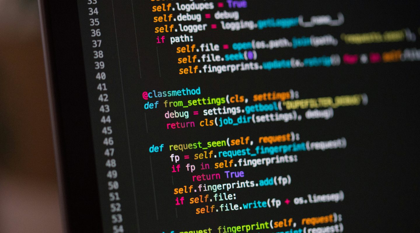 Python code on a computer screen