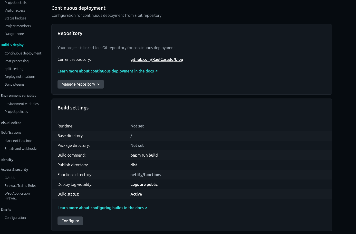 Configuración final del dominio en Netlify
